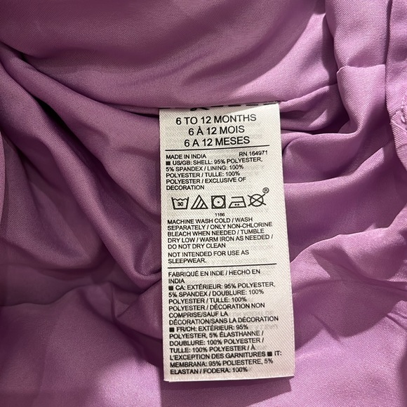 NWT Janie and Jack x Disney RAPUNZEL Purple Princess Dress Size 6-12 Months - Picture 8 of 16